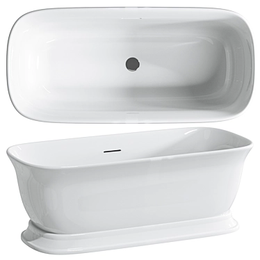 Modern Freestanding Acrylic Bathtub, BELBAGNO_BB400 3D model image 1 