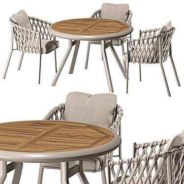 Karel Table & Chair Set 3D model image 1 