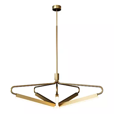 Adjustable Wide Chandelier with Elegance 3D model image 1 