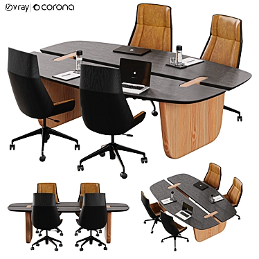 Modern Conference Table | Minimalistic Design 3D model image 1 