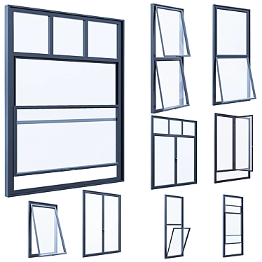 Sleek Modern Windows with Charm 3D model image 1 