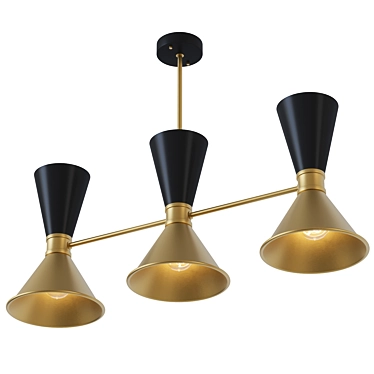 Elegant Dualight V3 Pendant Light 3D model image 1 