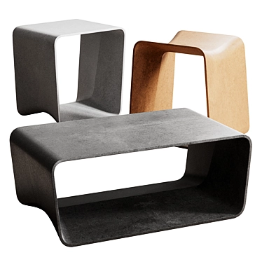 Ecal Stone Side Table 3D 3D model image 1 