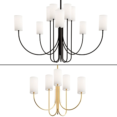 Harlem 10-Light Chandelier Fixture 3D model image 1 