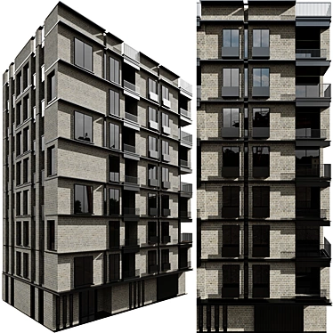 Multi-Floor Residential Model Kit 3D model image 1 