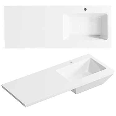 Madera Kamilla White Washbasin 3D model image 1 