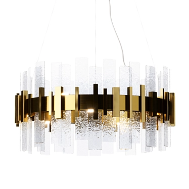 Alya Pendant Chandelier Gold Glass 3D model image 1 