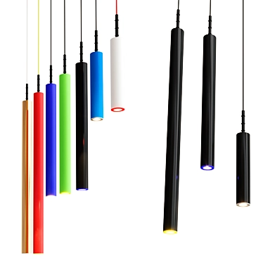 Sleek LED Pendant Light Fixture 3D model image 1 