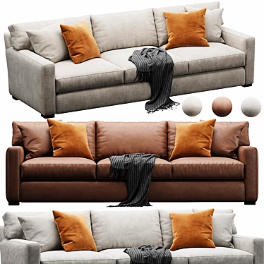 Customizable Axis Sofa: Plush Versatility 3D model image 1 