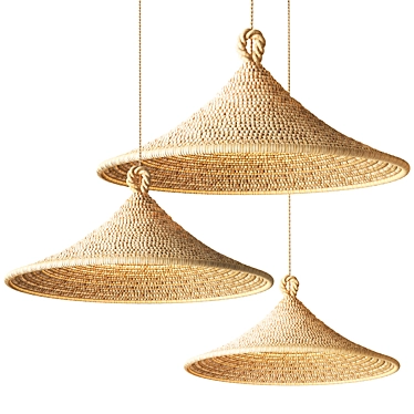 Vintage Cone Pendant Lamp 3D model image 1 