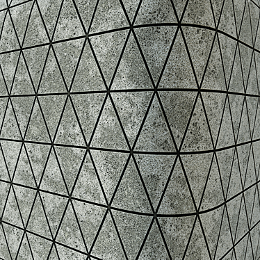 Klif White Triangles Ceramic Granite 3D model image 1 