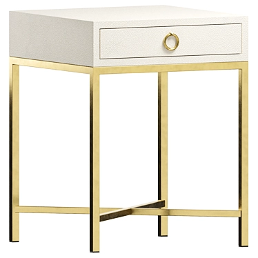 Luxury Stingray Ivory Side Table 3D model image 1 