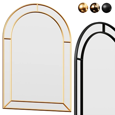 Glam Arch Wall Mirror 3D model image 1 