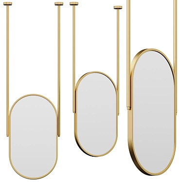 Elegant Ceiling Hanging Mirror by Gaommini 3D model image 1 