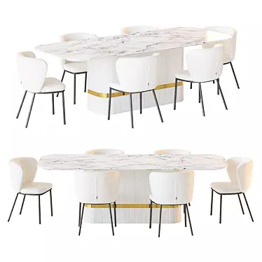 Elegant Osborn Dining Table 3D model image 1 