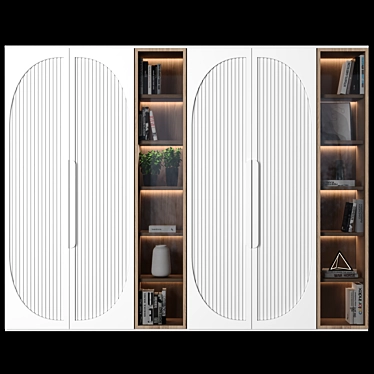 Modular Wardrobe & Shelf 120 3D model image 1 