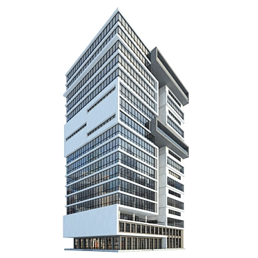 Modern High-Rise Office Building Model 3D model image 1 