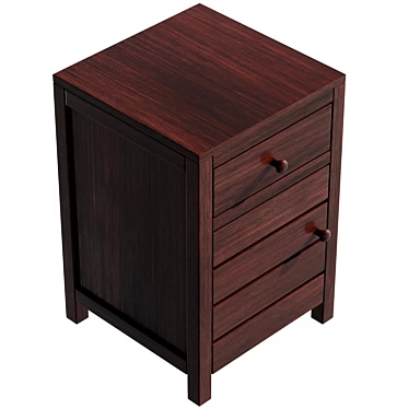 Handcrafted Teak Bedside Table, 8192x8192 Texture 3D model image 1 