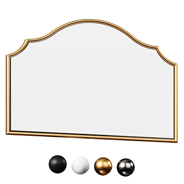 Handcrafted Beveled Accent Mirror 3D model image 1 