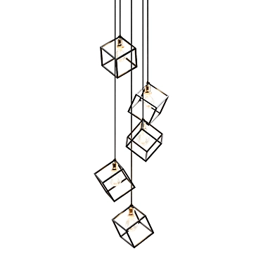 Modern Geometric Pendant Light Fixture 3D model image 1 