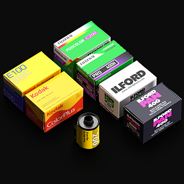 Film Photography Assorted 35mm Set 3D model image 1 