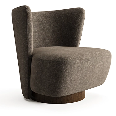 Elegant LARA Swivel Chair 3D model image 1 