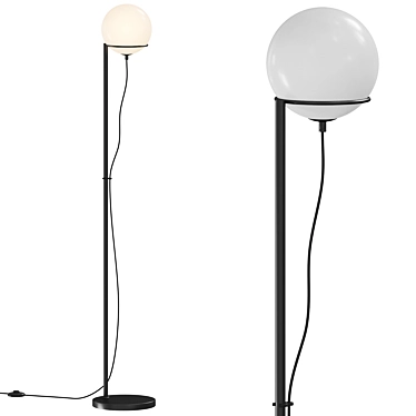 Sleek Nordic Design Floor Lamp 3D model image 1 