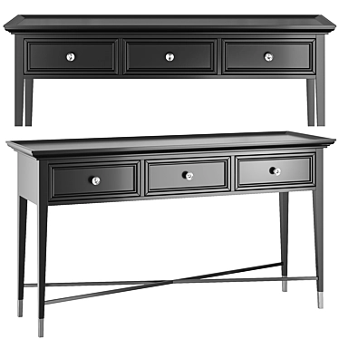 Stafford Console with 3 Drawers 3D model image 1 