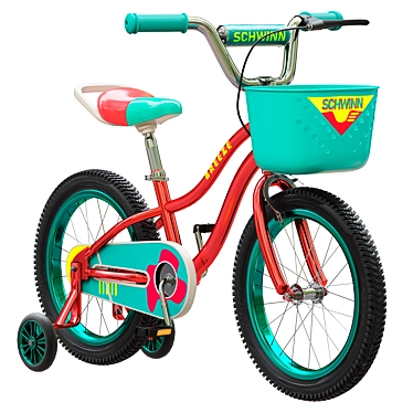 Schwinn Pink Girls Bike with Basket 3D model image 1 