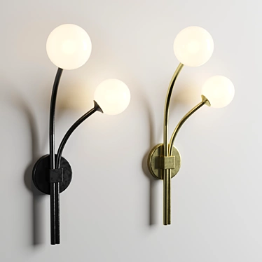 Glowing Blossom Wall Sconce 3D model image 1 