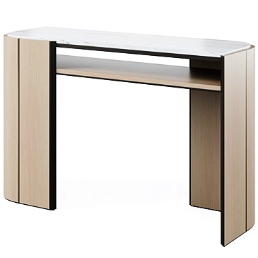 Sleek Okayama Console 1340mm Dimensions 3D model image 1 