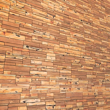 Wood Panel Textured 3D Model 3D model image 1 