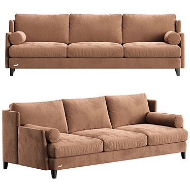 Polo Sofaclub: Stylish 3-Seater Sofa 3D model image 1 