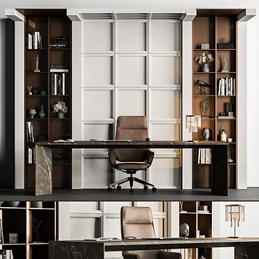 Executive Office Desk - Modern Design 3D model image 1 