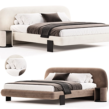 Saba Italia WABI 2017 Modern Bed 3D model image 1 