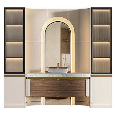 Modern Bathroom Vanity Set 2014 3D model image 1 