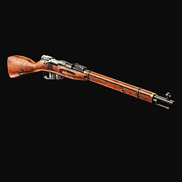 Historic Mosin Nagant Rifle 3D model image 1 