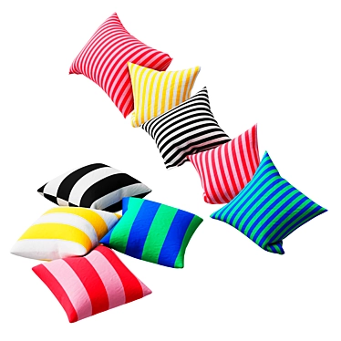 Hakola Pillow Set with Mixprints 3D model image 1 