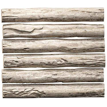 Rustic Wood Logs Set 16 3D model image 1 