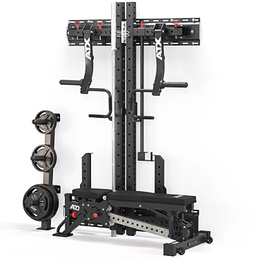 ATX Fold Back Half Rack 3D model image 1 