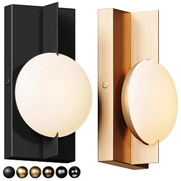 Modern Moonlit Wall Sconce 3D model image 1 