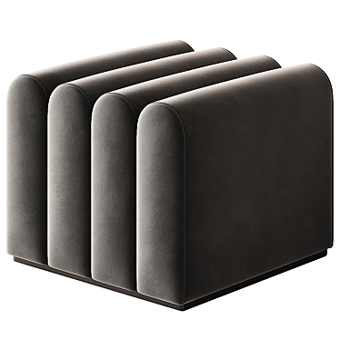 Color-Changing Velvet Pouf 3D model image 1 