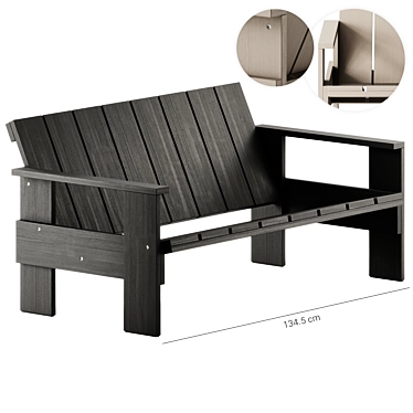 Modern Outdoor Sofa by Hay 3D model image 1 