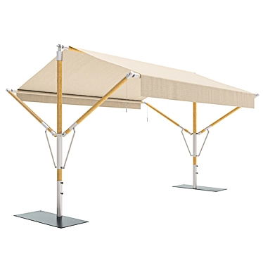 Outdoor Sunshade Cabana Non-Table 3D model image 1 