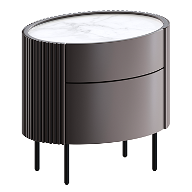 Modern Metal Night Stand 3D model image 1 