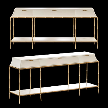 Elegant Oolong Console Table 3D model image 1 