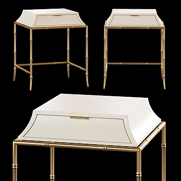 Elegant Ceylon Tall Nesting Table 3D model image 1 