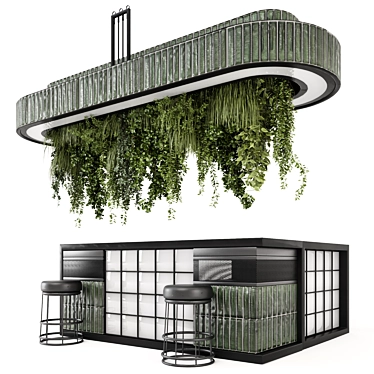 Reception Desk With Hanging Plants - Set 2148