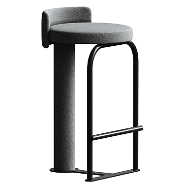 Stylish Grey Fox Counter Stool 3D model image 1 