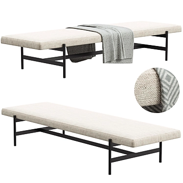 Stylish and Spacious Daybench Jumbo 3D model image 1 